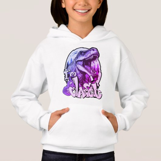 T-Rex mit "I m Classic"-Skript Hoodie (Vorderseite)