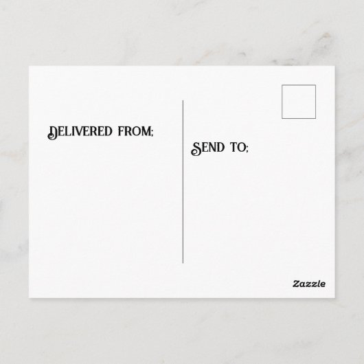 T-Rex mit Kiwi Postkarte (Rückseite)