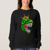 T Rex mit KronTyrannosaurus Rex Dinosaurier Sweatshirt (Vorderseite)