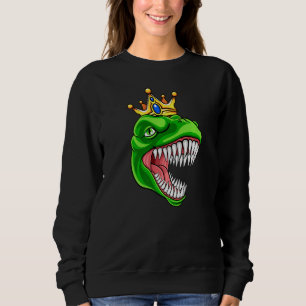 T Rex mit KronTyrannosaurus Rex Dinosaurier Sweatshirt