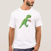 T-Rex mit Pizza T-Shirt (Vorderseite)