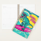 T-Rex mit Sonnenbrille und Neonrosa Planer (Anzeige)