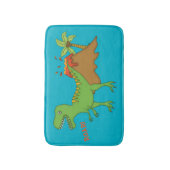 T-Rex mit Vulkan-Kindern Badematte (Vorderseite Vertikal)