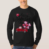 T Rex Monster Truck Riding Toddler Valentineu2019s T-Shirt (Vorderseite)