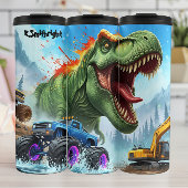 T-Rex Monster Trucks Construction Chaos Thermosbecher