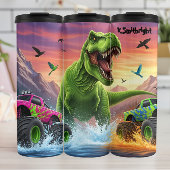 T-Rex Monster Trucks Water Splash Thermosbecher