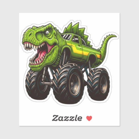 T-Rex-Monstertruck Aufkleber (Blatt)