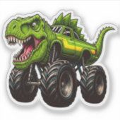 T-Rex-Monstertruck  Aufkleber (Vorderseite)