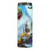 T-Rex-Monstertrucks-Baustellenchaos Thermosbecher (Rückseite)