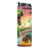 T-Rex-Monstertrucks Wasserspritzer Thermosbecher (Nach rechts gedreht)