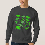 T-Rex Multiple Dinosaurier Collage Hoodie Sweatshi (Vorderseite)