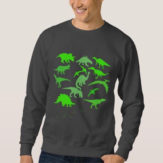 T-Rex Multiple Dinosaurier Collage Hoodie Sweatshi (Vorderseite)
