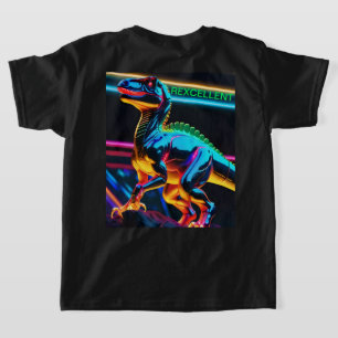 T-Rex Neon-Dinosaurier Kinder Basic T-Shirt