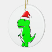 T Rex Niedlich Dino Santas Christmas Hat Keramik Ornament (Links)