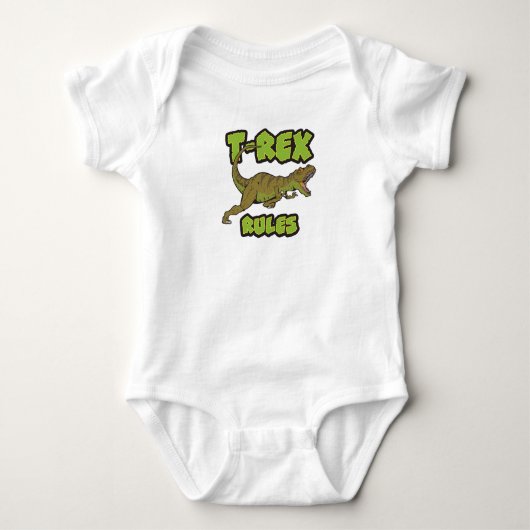 T-Rex ordnet Bodysuit an Baby Strampler (Vorderseite)