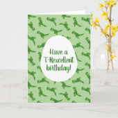 T-Rex Origami Karte (Gelbe Blume)