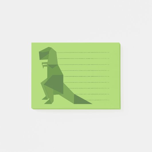 T-Rex origami Post-it Klebezettel (Vorderseite)
