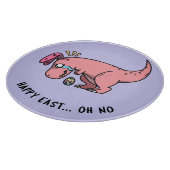 T-Rex Osterkampf Round Glass Cutting Board Schneidebrett (Ecke)