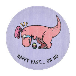T-Rex Osterkampf Round Glass Cutting Board Schneidebrett