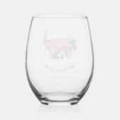 T-Rex Osterkampf Stemless Wine Glass Weinglas Ohne Stiel (Rückseite)