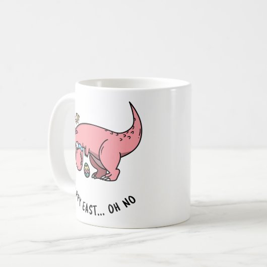 T-Rex Osterkampf Tasse (Vorderseite Links)