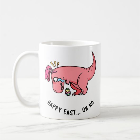 T-Rex Ostern Kampf Becher Kaffeetasse (Links)