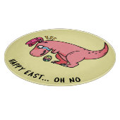 T-Rex Ostern Kampf Runde Glas Schneidbrett Schneidebrett (Ecke)