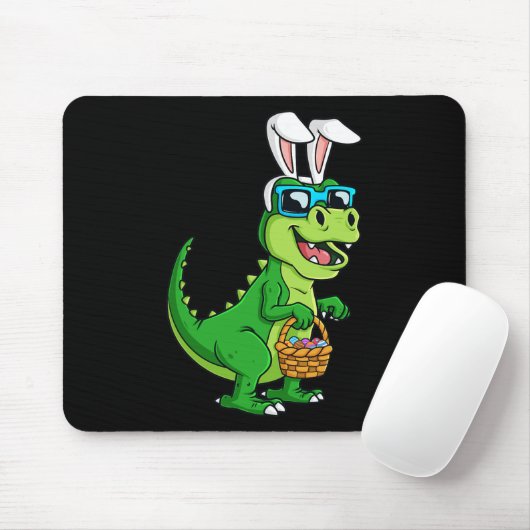 T Rex Ostersonne mit Eierkörbchen Spaß Dinosaurier Mousepad (Mit Mouse)
