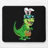 T Rex Ostersonne mit Eierkörbchen Spaß Dinosaurier Mousepad (Vorne)