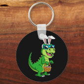 T Rex Ostersonne mit Eierkörbchen Spaß Dinosaurier Schlüsselanhänger (Rückseite)