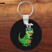 T Rex Ostersonne mit Eierkörbchen Spaß Dinosaurier Schlüsselanhänger (Vorderseite)