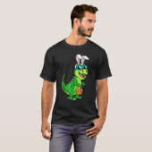 T Rex Ostersonne mit Eierkörbe Funny Dinosaurier T-Shirt (Vorne ganz)