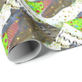 T-Rex-Party Geschenkpapier (Rolleneckpunkt)