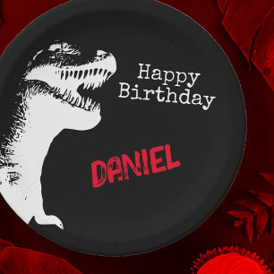 T-rex Personalisiert Geburtstag Pappteller