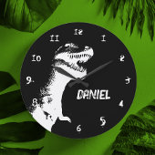 T-Rex Personalisiert Große Wanduhr