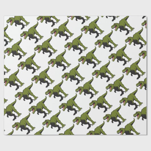 T-Rex personalisierte Einzelteile Geschenkpapier (Flach)