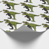 T-Rex personalisierte Einzelteile Geschenkpapier (Ecke)