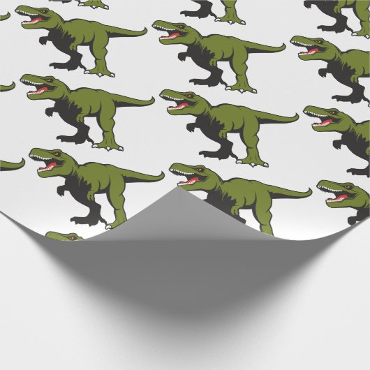 T-Rex personalisierte Einzelteile Geschenkpapier (Ecke)