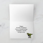 T-Rex personalisierte Einzelteile Karte (Innenseite)