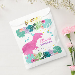 T-Rex Pink Dinosaur Girl Dino Prähistorischer Gebu Geschenktütchen