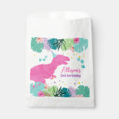 T-Rex Pink Dinosaur Girl Dino Prähistorischer Gebu Geschenktütchen (Vorderseite)
