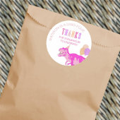 T-Rex Pink Niedlich jedes Alter Dinosaurier Vielen Runder Aufkleber