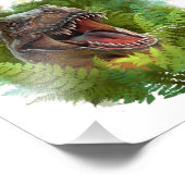 T-Rex pinkelt aus dem Busch Fotodruck (Ecke)