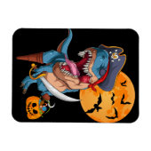 T-Rex Pirate Trick Arr Leckerei Halloween Dinosaur Magnet (Horizontal)
