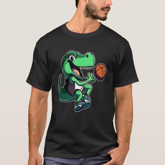 T Rex playing Basketball Coach Dino Trex Rex Sport T-Shirt (Vorderseite)