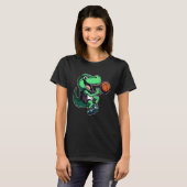 T Rex playing Basketball Coach Dino Trex Rex Sport T-Shirt (Vorne ganz)