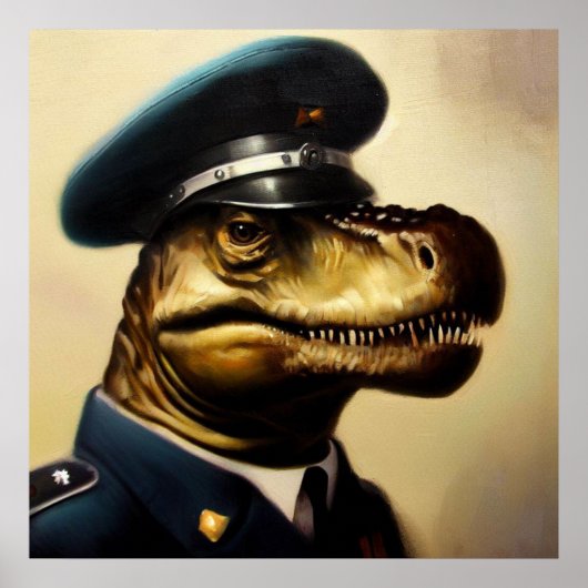 T Rex Policeman Poster (Vorne)