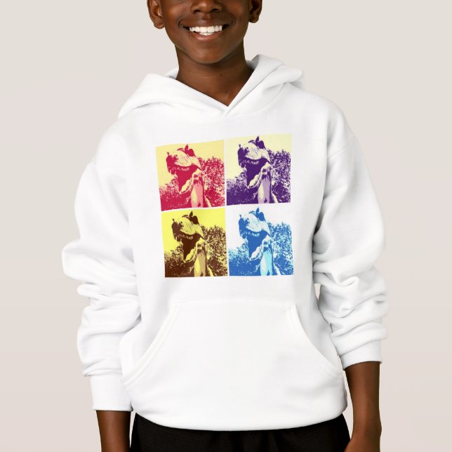 T-Rex Pop Art Hoodie (Vorderseite)