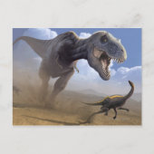 T Rex Postkarte (Vorderseite)