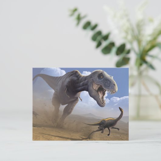 T Rex Postkarte (Stehend Vorderseite)